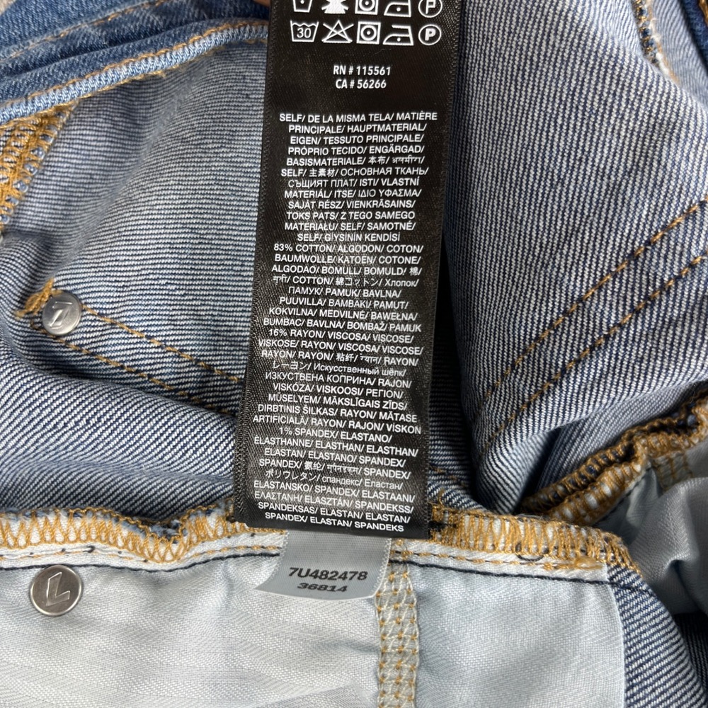 7 For All Mankind Dojo Bootcut Jeans Women 28x33.5 Blue Ultra High Rise Flare - Picture 12 of 16